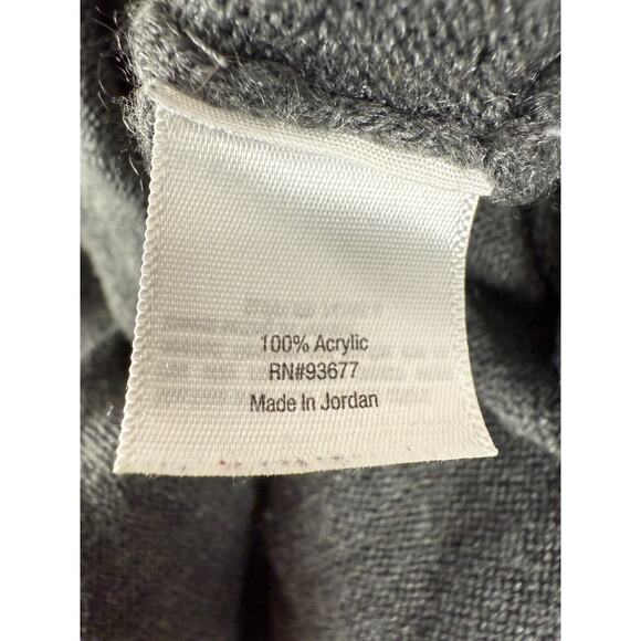 ANA A New Approach Size M Round Neck Casual Sweater Gray Long Sleeve Pullover - Picture 6 of 8